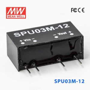 SPU03M-12  3W  12V-12V 非稳压单路输出明纬DC-DC模块电源