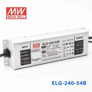 ELG-240-54B 240W 54V 4.45A    B型(0～10V/PWM/电阻调光)/铝壳IP67/100～305Vac输入)明纬PFC防水LED电源