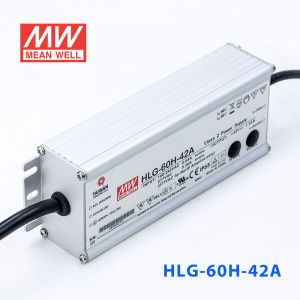 HLG-60H-42A  60W  42V 1.45A  强耐环境恒压+恒流PFC高效铝壳IP65防水LED电源(恒压恒流值可面板设定) 