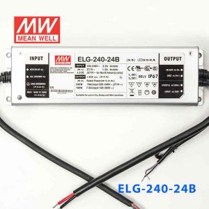 ELG-240-24B 240W 24V 10A    B型(0～10V/PWM/电阻调光)/铝壳IP67/100～305Vac输入)明纬PFC防水LED电源