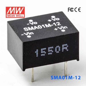 SMA01M-12  1W  12V-12V  非稳压单路输出明纬DC-DC转换模块电源