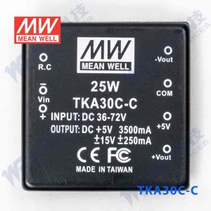 TKA30C-C  30W  36~72V  输入  +5V  ±15V  三路输出明纬DC-DC转换模块电源