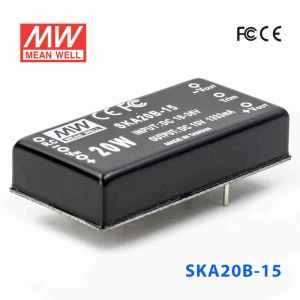 SKA20B-15  20W  18~36V  输入 15V 1.33A  稳压单路输出明纬DC-DC转换模块电源