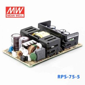 RPS-75-5  75W  5V 18.7A  单路输出微漏电低空载损耗医用无外壳明纬开关电源