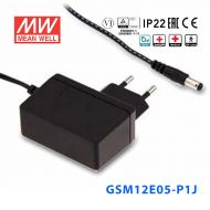 GSM12E05-P1J台湾明纬12W 80~264V输入 5V2.4A输出医疗型适配器