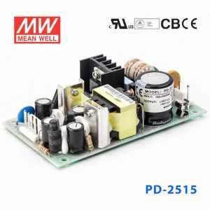 PD-2515  25W +15V 1A -15V 1A  双路输出无外壳PCB板明纬开关电源