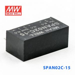 SPAN02C-15 2W 36~75V 转 15V 134mA非稳压单路输出DC-DC模块电源