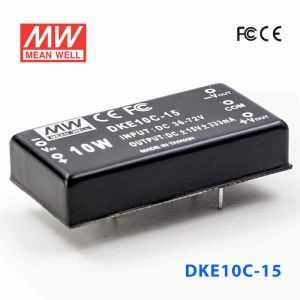 DKE10C-15  10W  36~72V  输入  ±15V  双路输出明纬DC-DC转换模块电源