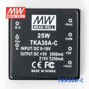 TKA30A-C  30W 9~18V 输入  +5V  ±15V  三路输出明纬DC-DC转换模块电源