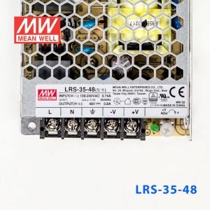 LRS-35-48 38.4W 48V0.8A单路输出超薄型低空载损耗明纬开关电源