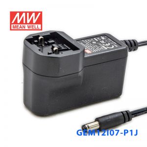 GEM12I07-P1J 12W 7.5V 1.6A输出明纬环保可换插头医疗电源适配器