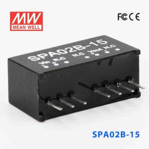 SPA02B-15  2W  18~36V  输入 15V  稳压单路输出明纬DC-DC转换模块电源