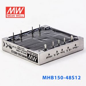 MHB150-48S12 150W 36~75V 输入 12V12.5A稳压单路输出明纬DC-DC转换电源 