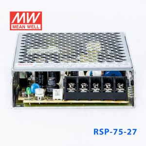 RSP-75-27 75W 27V2.8A单路输出低厚度带功率因素校正CCC认证明纬开关电源