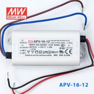 APV-16-12   16W   12V   1.2A明纬牌恒压输出防水塑壳LED照明电源