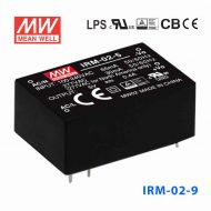 IRM-02-9 2W 9V 222mA   单路输出高能效AC-DC模块型明纬开关电源-插脚型