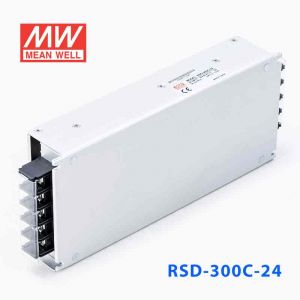 RSD-300C-24  300W  28.8-67.2V 输入 24V 12.5A  铁路用外壳型单路输出DC-DC转换明纬开关电源