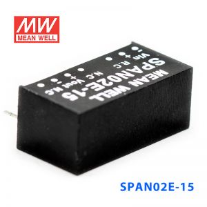 SPAN02E-15 2W 4.5~9V 转 15V 134mA非稳压单路输出DC-DC模块电源