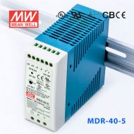 MDR-40-5 30W 5V6A 单输出低空载损耗DIN导轨型明纬电源