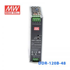 DDR-120B-48明纬120W 16.8~33.6V输入48V2.5A输出导轨型DC-DC电源