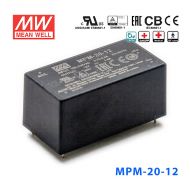 MPM-20-12台湾明纬21.6W 80~264V输入 12V1.8A输出医疗基板型电源