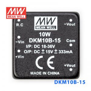 DKM10B-15 10W 18~36V 转 ±15V 333mA 非稳压双路输出DC-DC模块电源