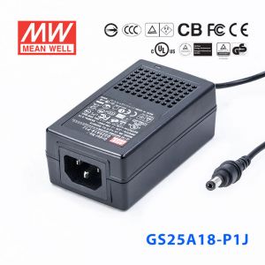 GS25A18-P1J 25W 18V1.38A 输出绿色能源明纬电源适配器(三线插口)