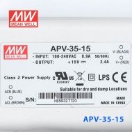 APV-35-15    35W    15V   2.4A 明纬牌恒压输出防水塑壳LED照明电源  