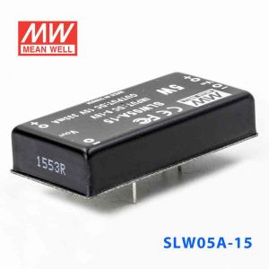 SLW05A-15  5W  9~18V 输入  15V  稳压单路输出明纬DC-DC转换模块电源