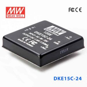 DKE15C-24  15W  36~72V  输入  ±24V  双路输出明纬DC-DC转换模块电源