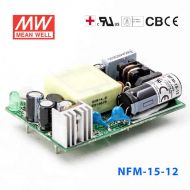 NFM-15-12  15W  12V 1.25A  微漏电PCB板单路输出板上插装型医用明纬开关电源