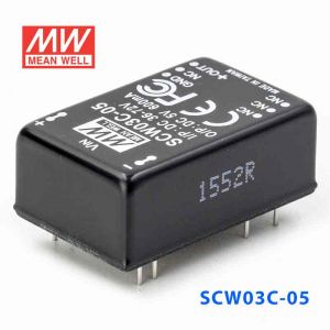 SCW03C-05  3W  36~72V  输入 5V  稳压单路输出明纬DC-DC转换模块电源