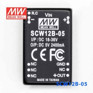 SCW12B-05  12W  18~36V  输入 5V  稳压单路输出明纬DC-DC转换模块电源