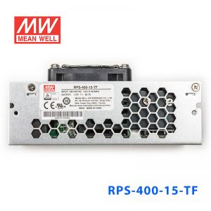 RPS-400-15-TF 400W 15V 26.7  单路输出PFC微漏电流低空载损耗顶置风扇机壳型医用明纬开关电源