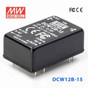 DCW12B-15  12W  18~36V  输入 ±15V  稳压双路输出明纬DC-DC转换模块电源