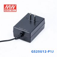 GS25U12-P1J 25W 12V2.08A 输出绿色能源明纬墙插电源适配器(美式插头) 