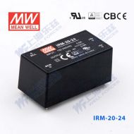 IRM-20-24  20W  24V  0.9A  单路输出高能效裸板型明纬开关电源