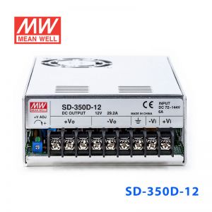 SD-350D-12  350W 72~144V  输入 12V 27.5A  输出有外壳明纬DC-DC转换电源