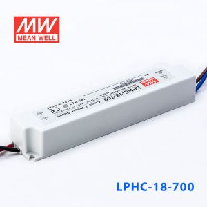 LPHC-18-700     18W   220V输入 700mA恒流输出明纬牌IP67防水塑壳LED照明电源