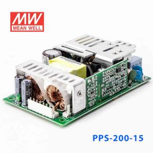 PPS-200-15  200W  15V 13.3A  单路输出带PFC功能无外壳PCB板明纬开关电源