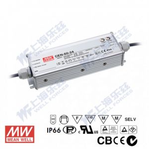 CEN-60-12   60W   12V  5A  可调恒压+恒流明纬PFC高效铝壳IP66防水LED电源