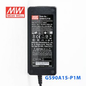 GS90A15-P1M 90W 15V6A 输出绿色能源明纬电源适配器(三线插口)