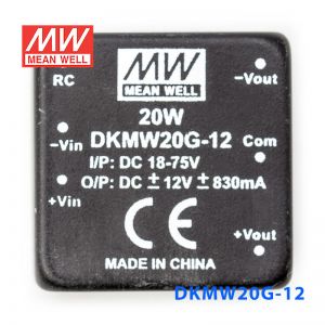 DKMW20G-12 20W 18~75V 转 ±12V 0.83A 非稳压双路输出DC-DC模块电源