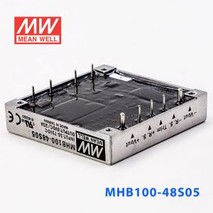 MHB100-48S05 100W 36~75V 输入 5V20A稳压单路输出明纬DC-DC转换电源 