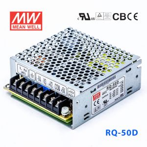 RQ-50D明纬5V3A+12V0.9A+24V0.9A-12V0.5A四路开关电源50W四组