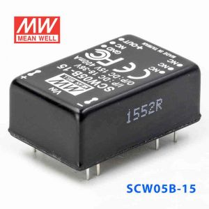 SCW05B-15 5W  18~36V 15V  稳压单路输出明纬DC-DC转换模块电源