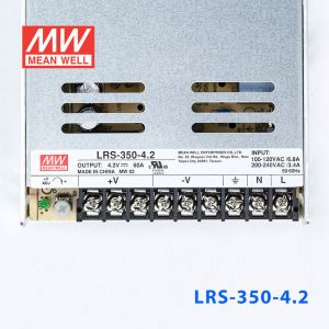 LRS-350-4.2 252W 4.2V60A输出（输入电压开关选择型)明纬超薄高性能开关电源