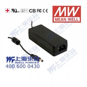 GSM60A09-P1J 60W 9V6A明纬高能效医疗型IEC320-C14插口电源适配器