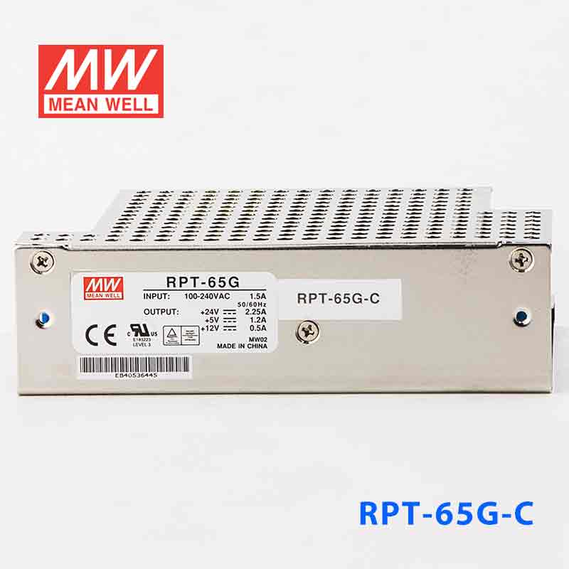 RPT-65G-C  65W +24V 2.9A +5V 1.5A +12V 0.7A  三路输出有外壳PCB板明纬开关电源