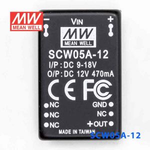 SCW05A-12  5W  9~18V  输入 12V  稳压单路输出明纬DC-DC转换模块电源